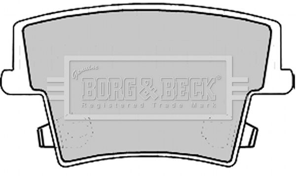 BORG & BECK stabdžių trinkelių rinkinys, diskinis stabdys BBP2168
